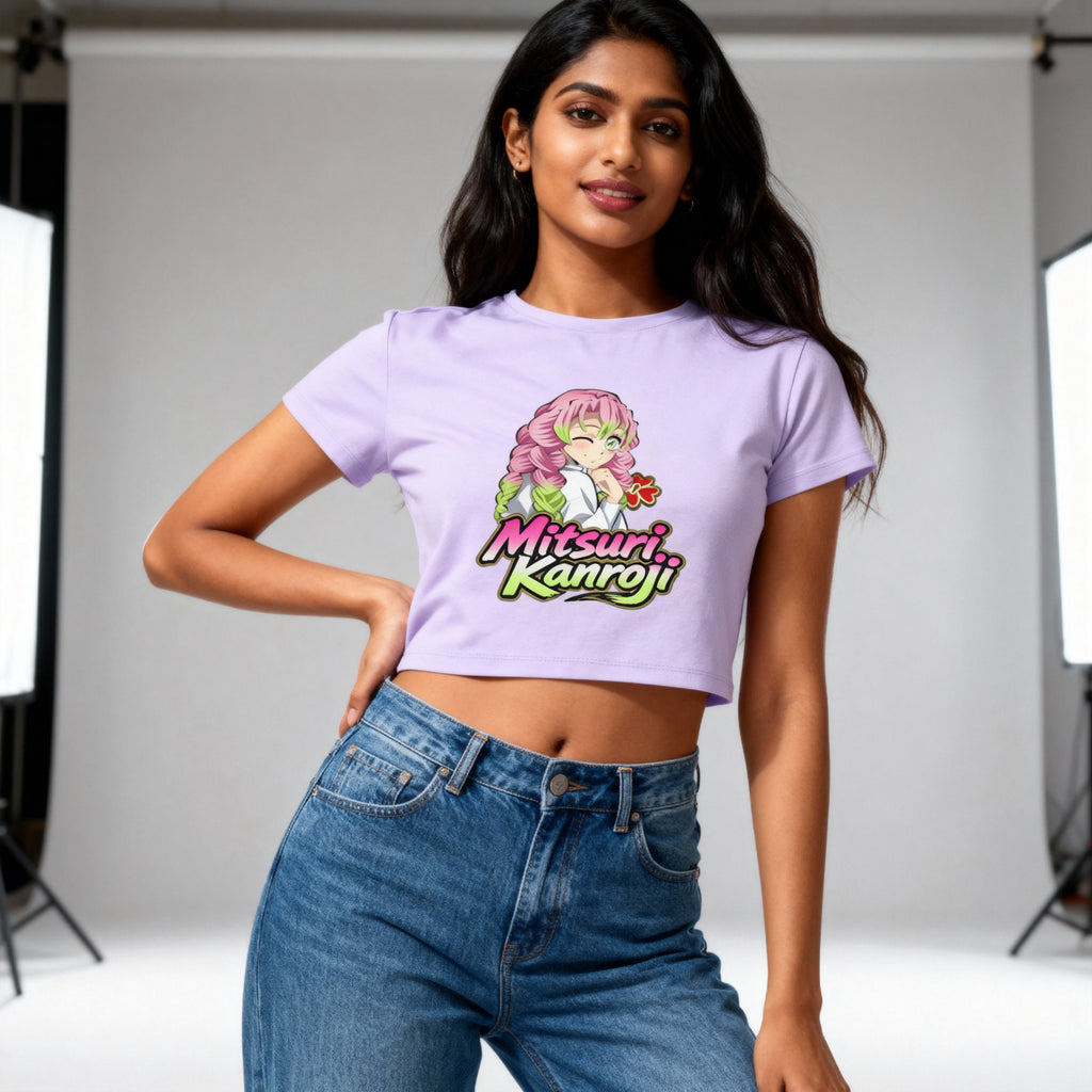 Mitsuri Kanroji Anime Cropped Baby Tee